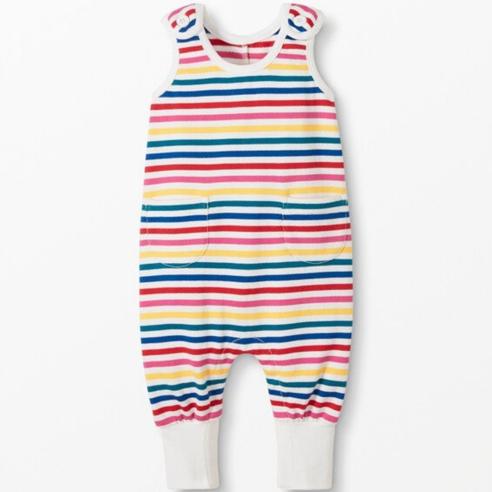 NWT {Hanna Andersson} Colorful Striped Baby Romper